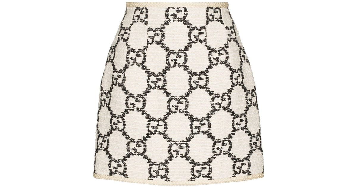Gucci GG Tweed Mini Skirt | Lyst UK