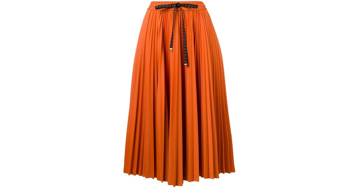 fendi orange skirt