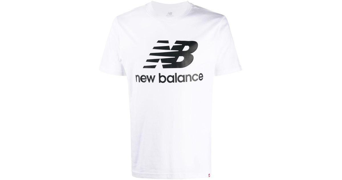 New Balance Cotton Slogan Print T-shirt in White for Men - Lyst