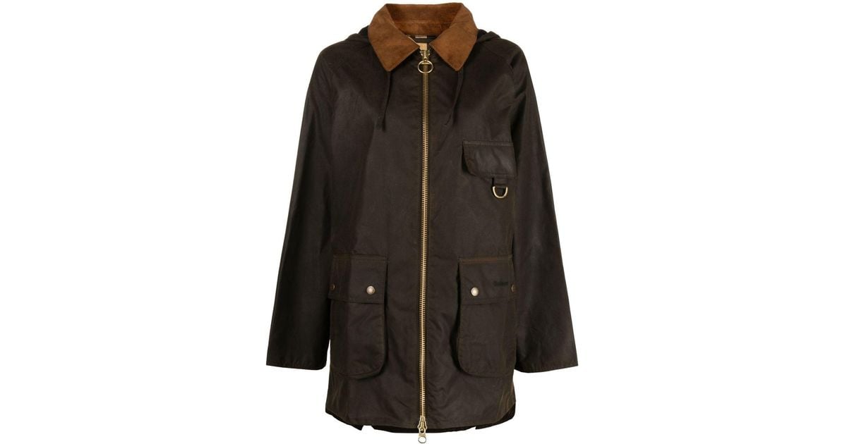 Barbour Highclere Waxed Cotton Jacket in Brown (Black) Lyst