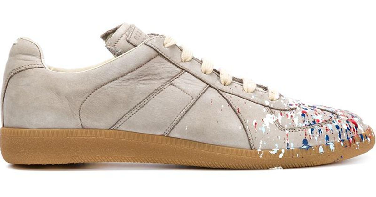 maison margiela shoes with paint