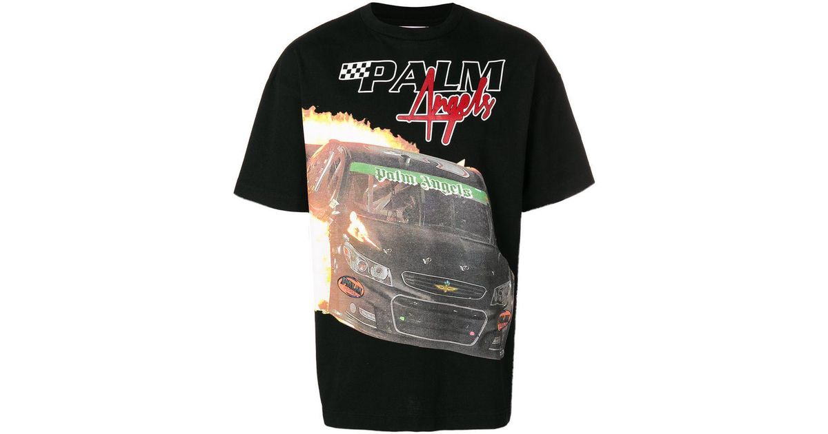 Palm Angels Race Car Print T-shirt in 