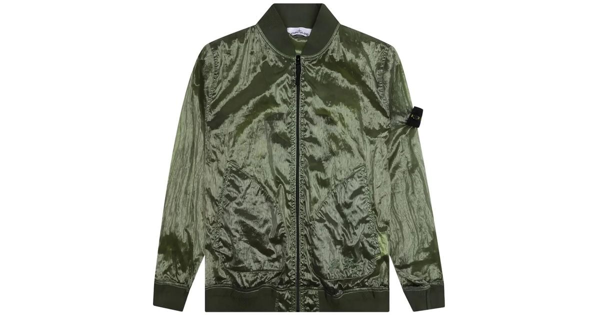 Stone Island Compass-Badge Bomber Jacket in Green for Men Lyst UK