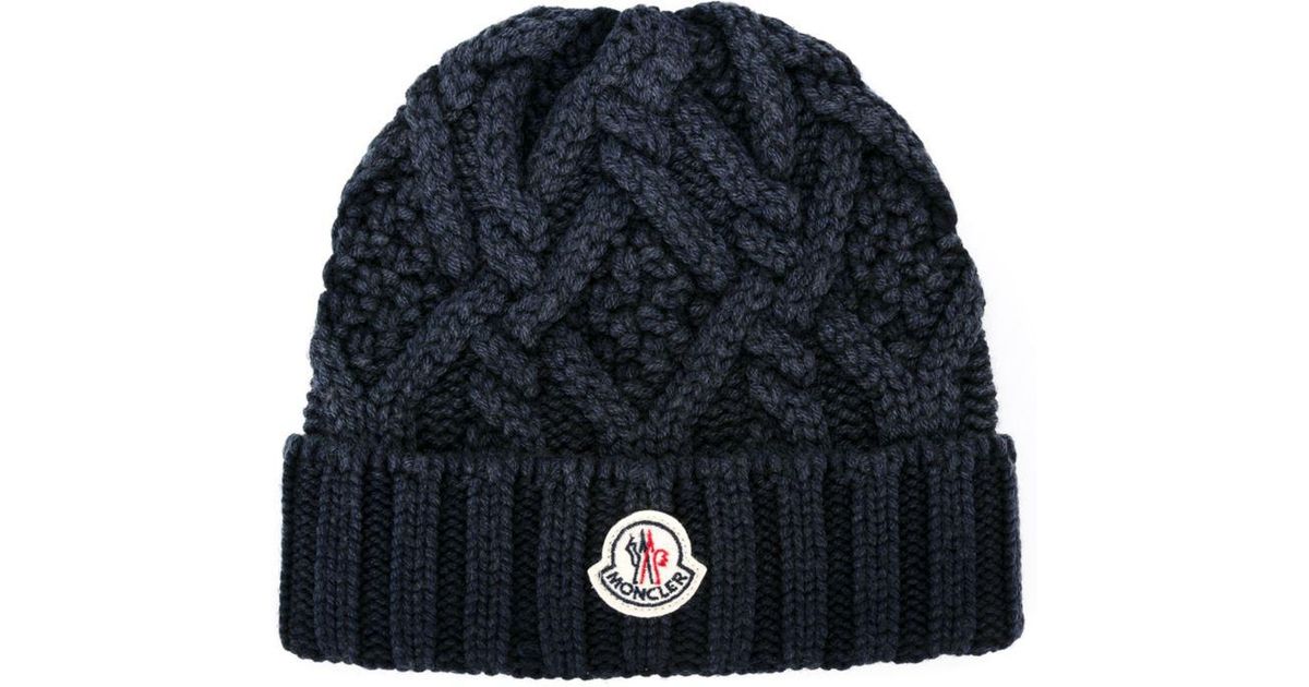 moncler cable knit beanie