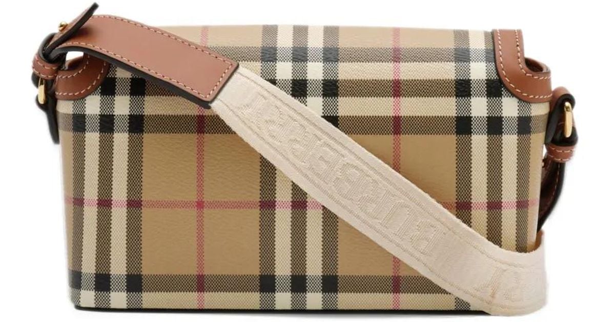 Mini Bagas Burberry Mini Note Bag in Natural | Lyst