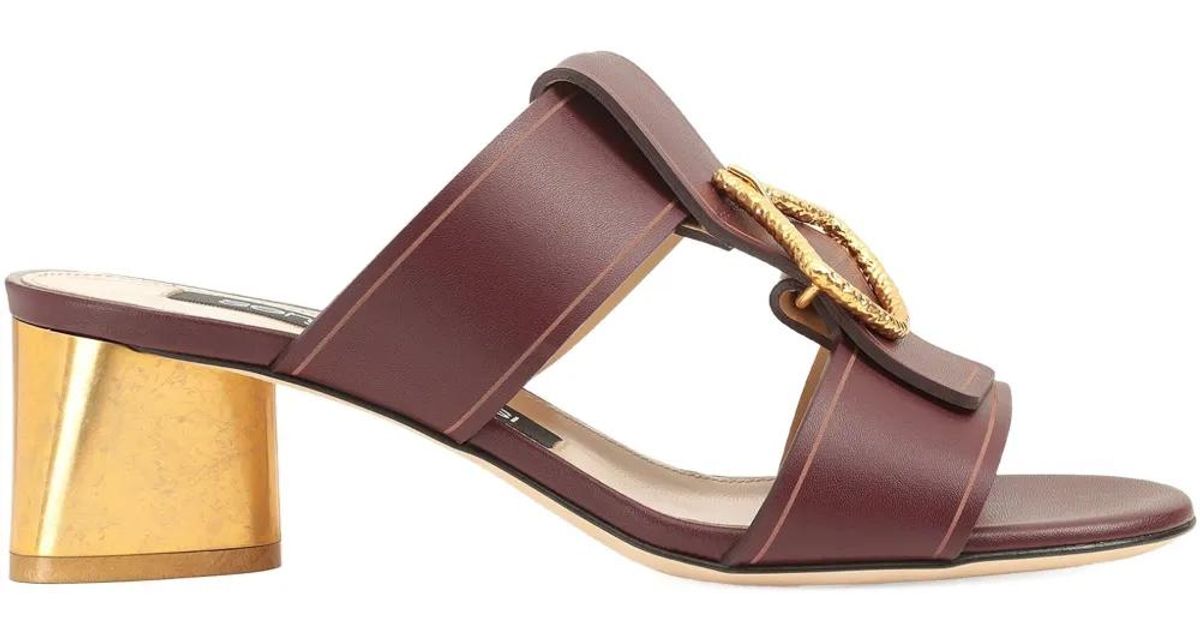 SI ROSSI BROWN レザー サンダル Sergio Rossi レザーサンダル ブラウン | Lyst