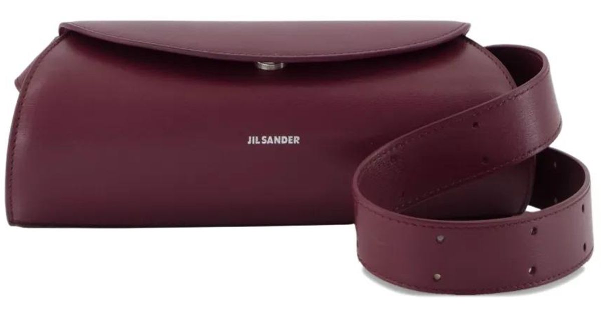 Jil Sander Cannolo フラップ ショルダーバッグ ミニ パープル | Lyst