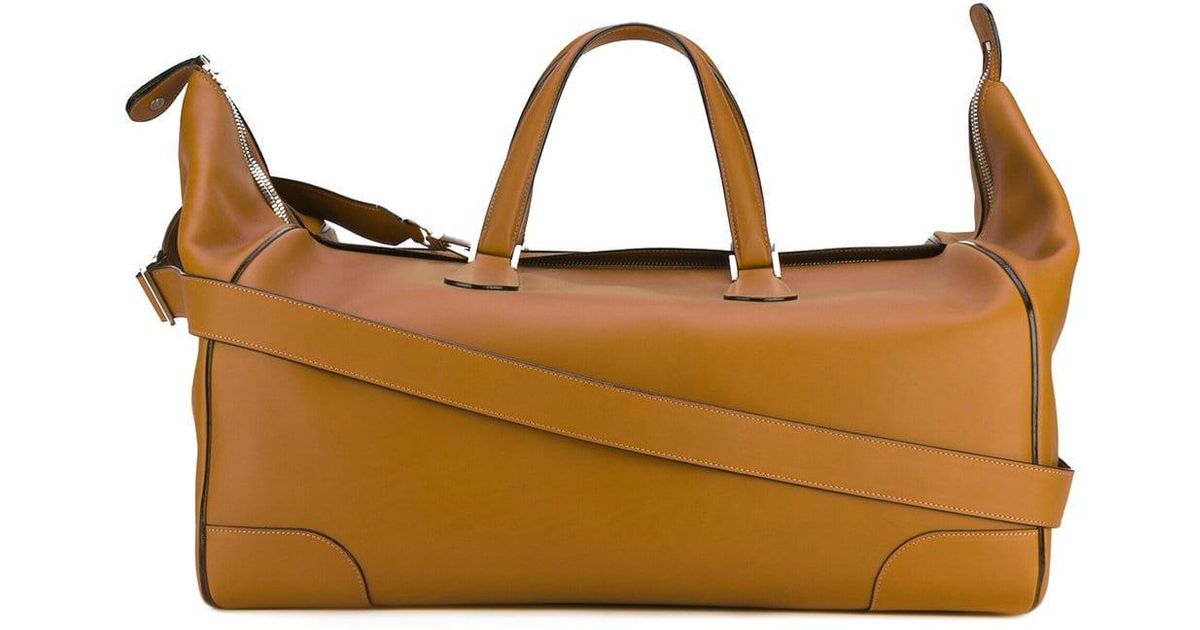 leather travel holdall