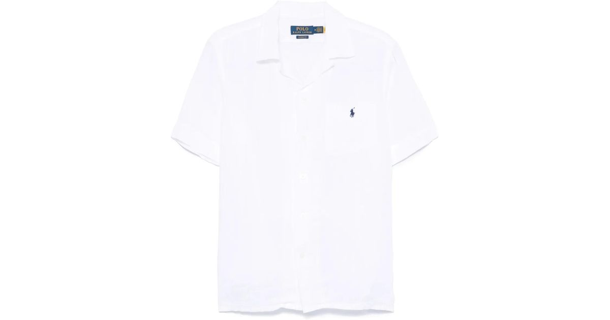 Polo Ralph Lauren Linen Shirt in White for Men | Lyst