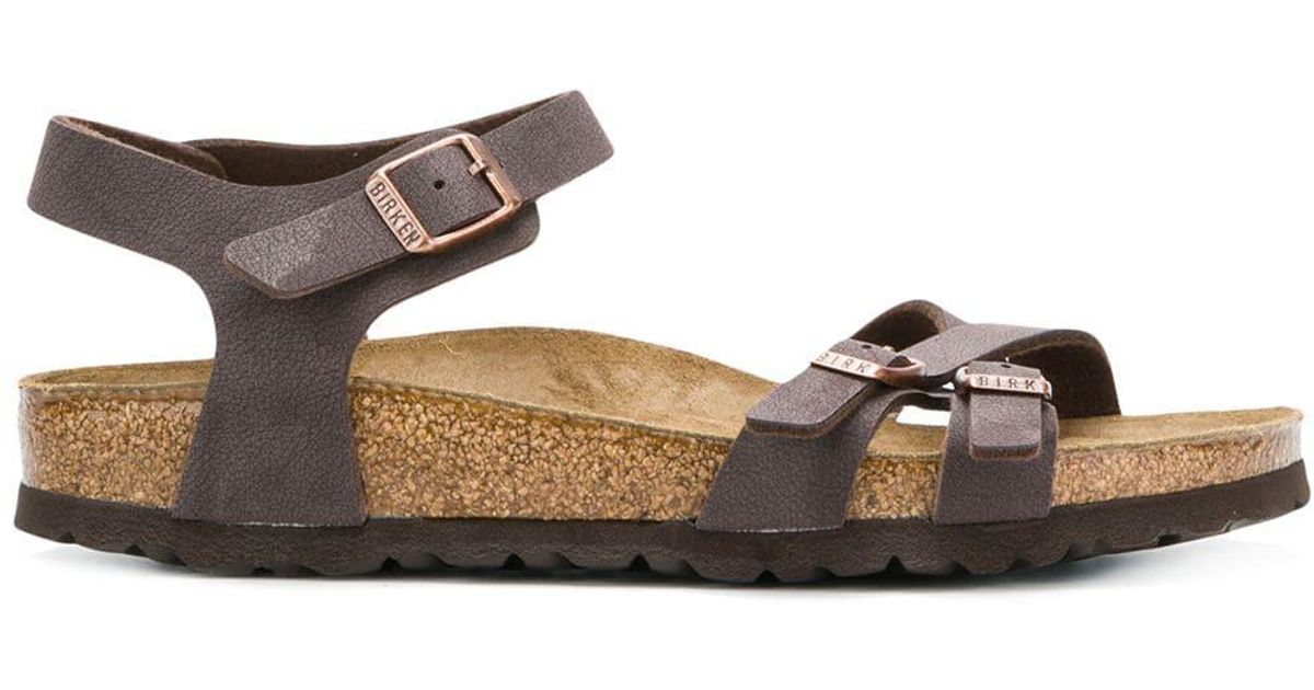 Birkenstock Leather Rio Sandals in Brown | Lyst