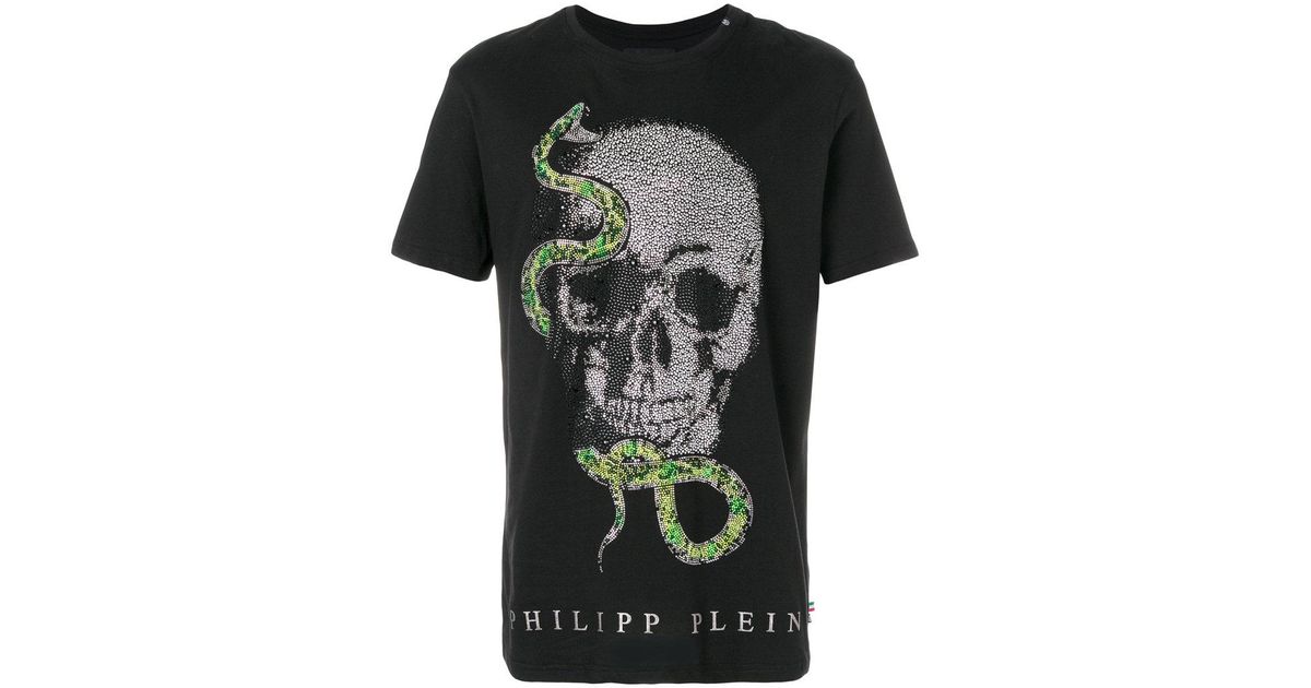 Camiseta con parche de calavera con serpiente Philipp Plein de Algodón de  color Negro para hombre | Lyst