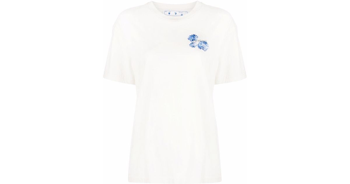 off white flower tee