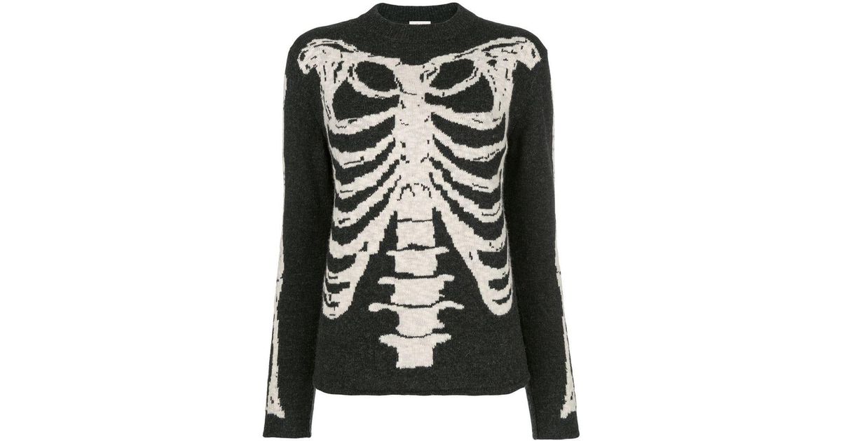 saint laurent skeleton sweater