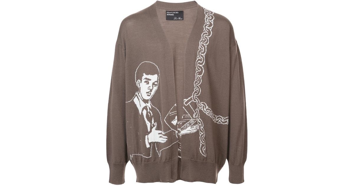 Enfants Riches Deprimes Loro Piana Boy Knit Cardigan in Brown for 