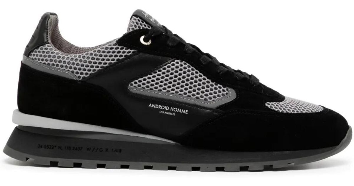 Android Homme Zuma Lace-Up Panelled Sneakers in Black for Men | Lyst