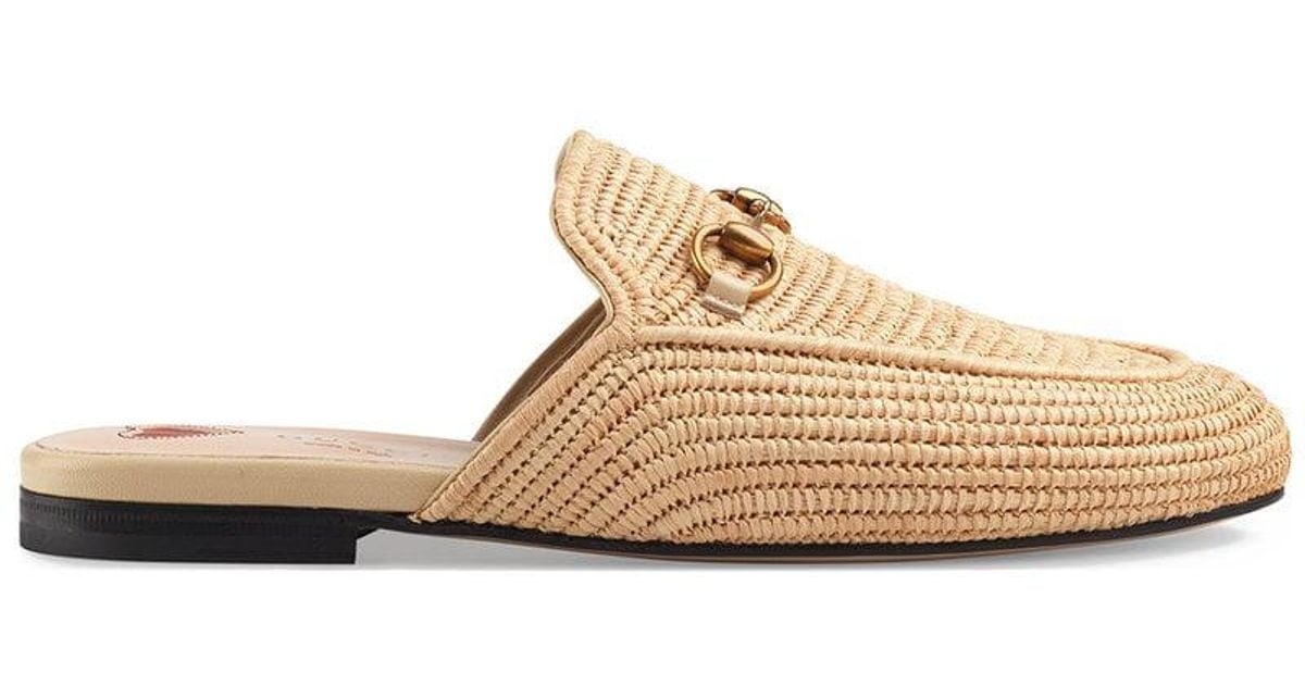 gucci princetown raffia