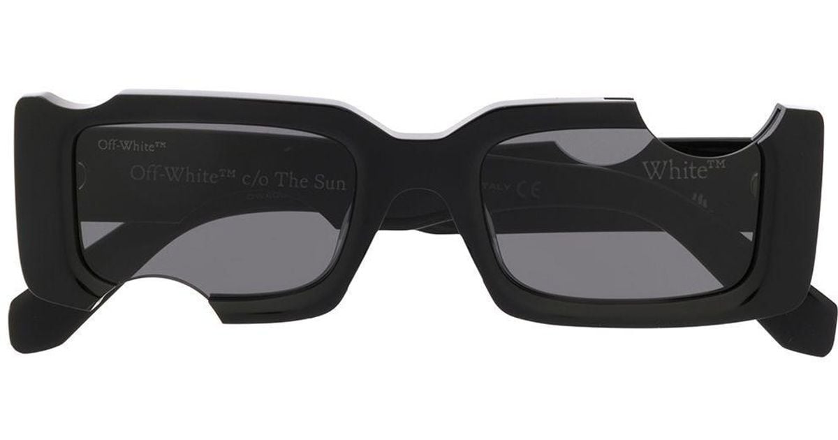 Off-White c/o Virgil Abloh Holes Rectangular-frame Sunglasses in Black |  Lyst