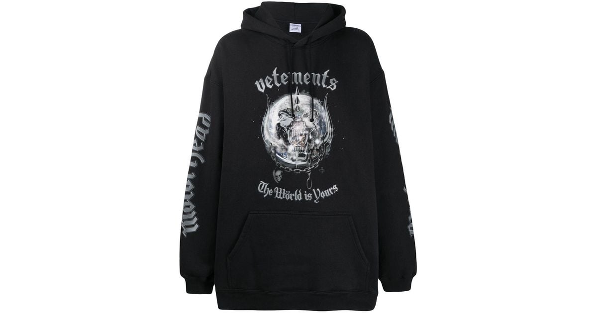 Vetements Motorhead Oversized Hoodie in Black Lyst
