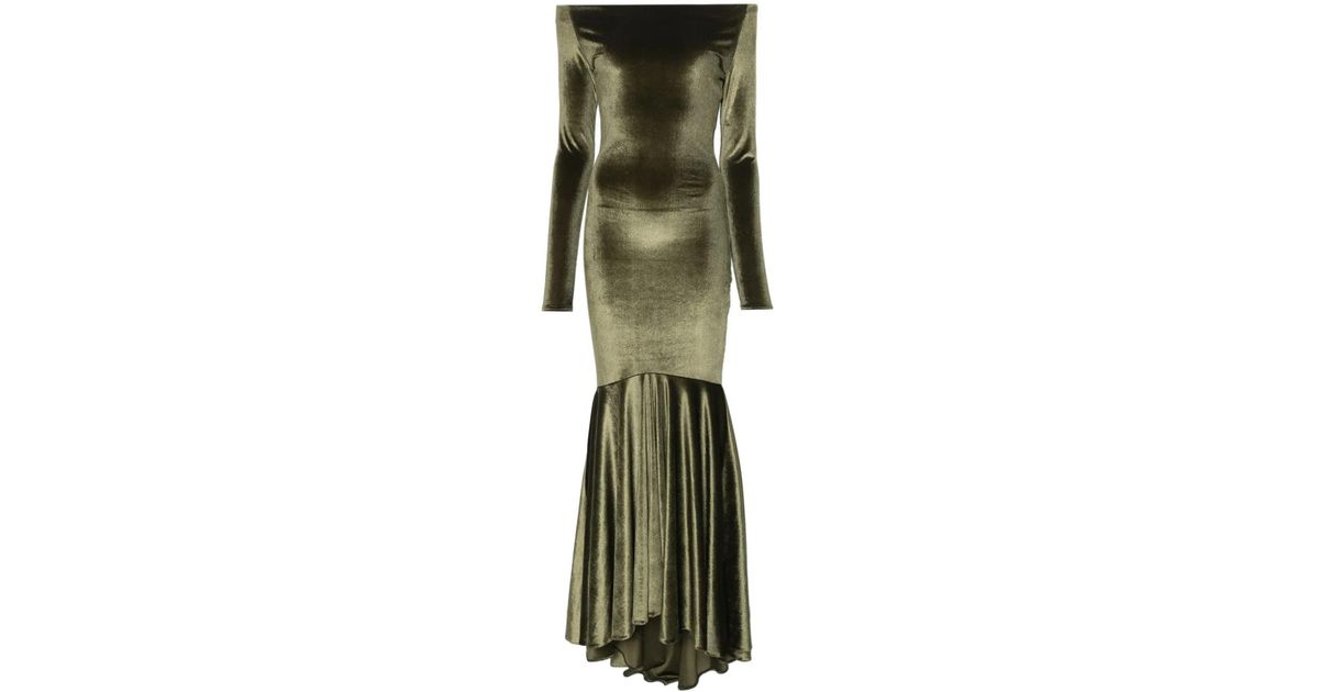 Atu Body Couture Off-Shoulder Gown in Green | Lyst