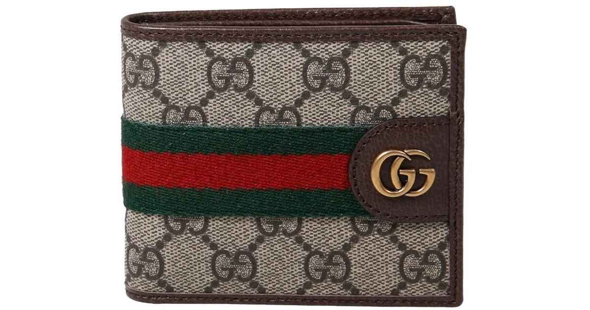 Gucci Ophidia Wallet in Gray for Men | Lyst