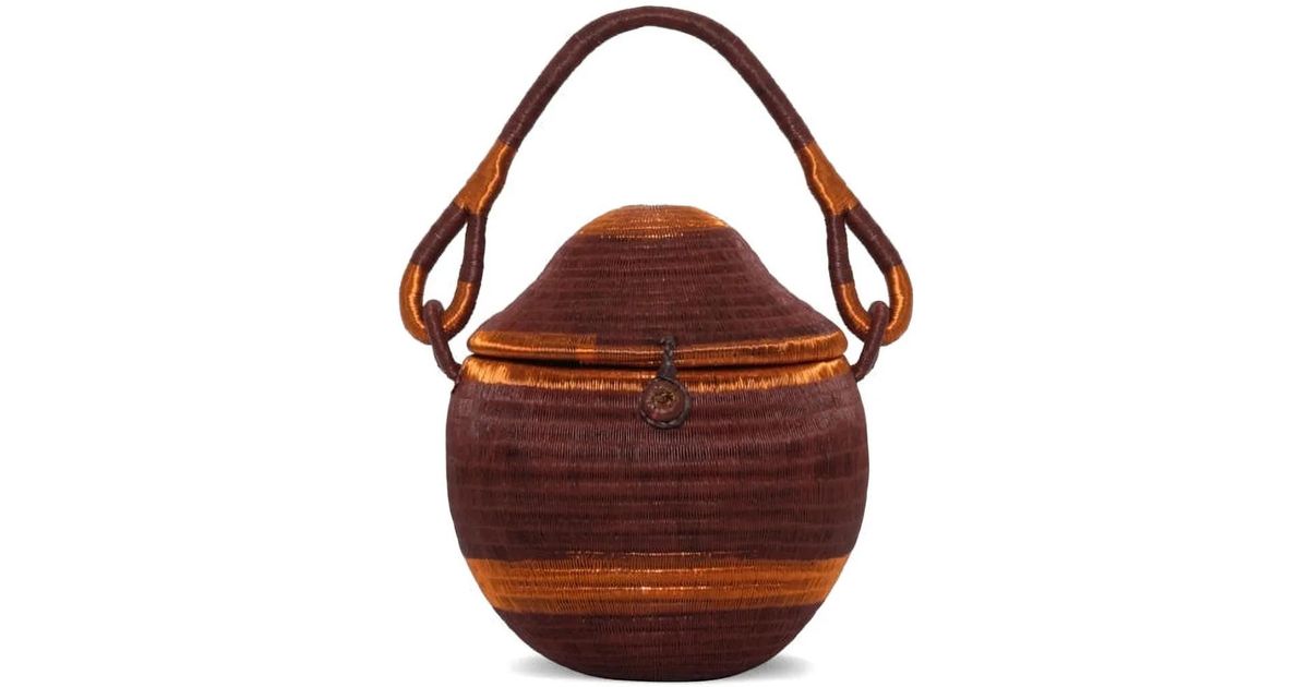 Johanna Ortiz Rooted Grace Werregue Bucket Bag in Red | Lyst