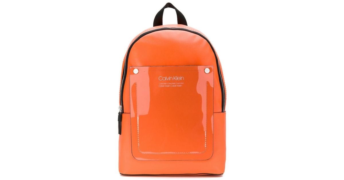 calvin klein orange backpack