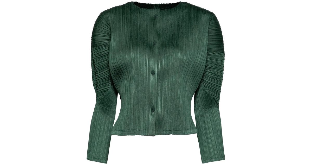 Pleats Please Issey Miyake October Top in Green | Lyst UK