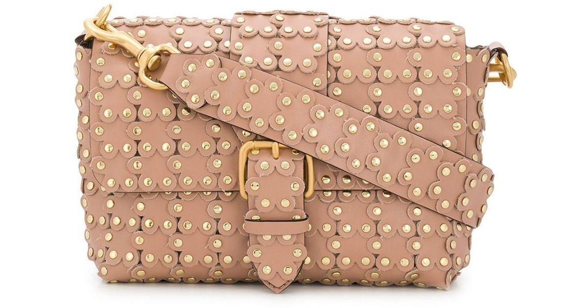 RED Valentino Leather Red(v) Flower Puzzle Bag in Natural | Lyst