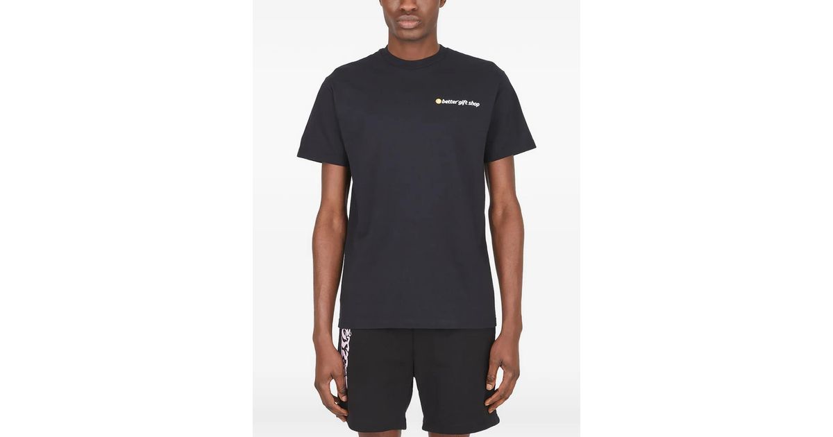 Better Gift Shop Logo-Print Crew-Neck T-Shirt in Black | Lyst