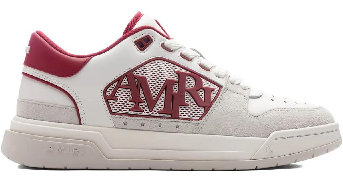 Amiri Classic Low Logo-Detail Leather Sneakers in Pink for Men | Lyst