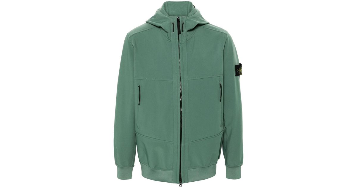 Stone Island Soft Shell-R Jacket in Green for Men | Lyst