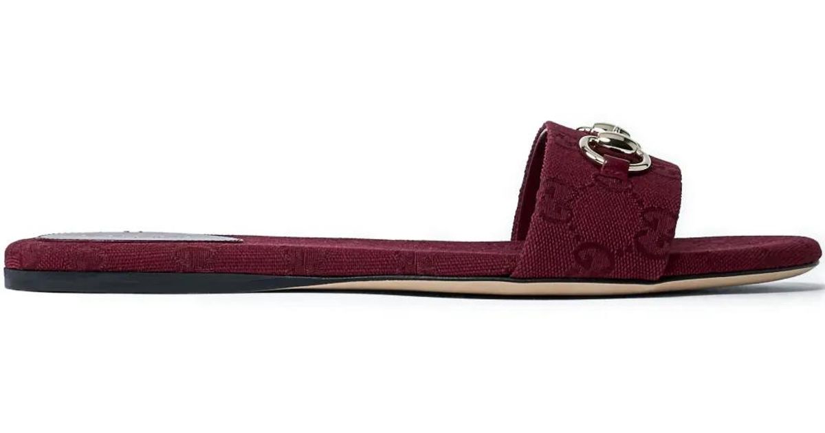 Gucci ホースビット サンダル レッド | Lyst