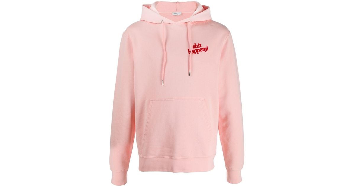 Sandro Shit Happens Hooded Sweatshirt in Pink for Men | Lyst