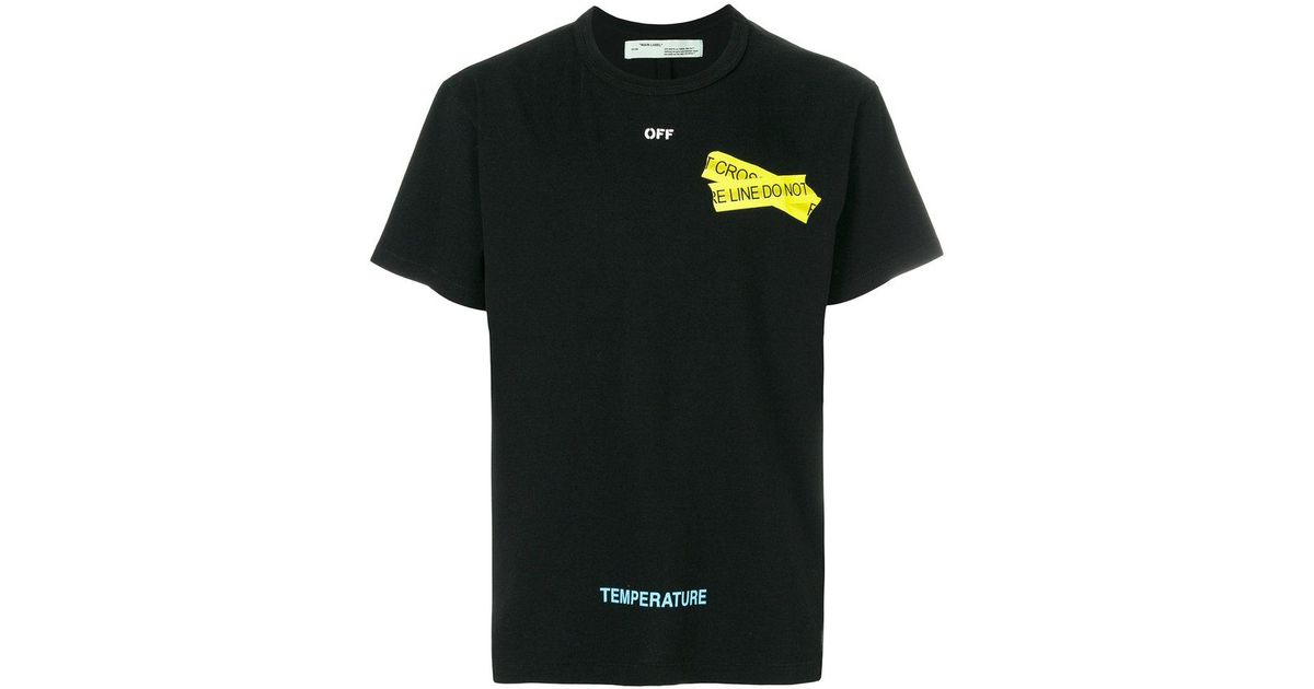Buy > off white temperature tee white > in stock