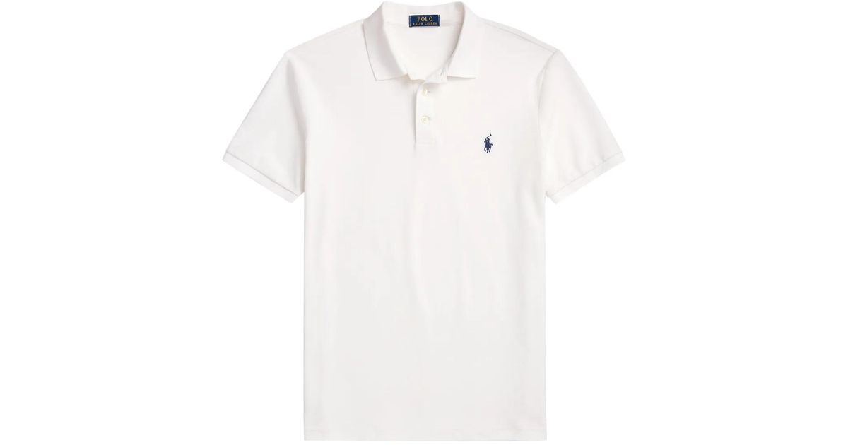 Polo Ralph Lauren Polo Pony-Embroidered Polo Shirt in White for Men | Lyst