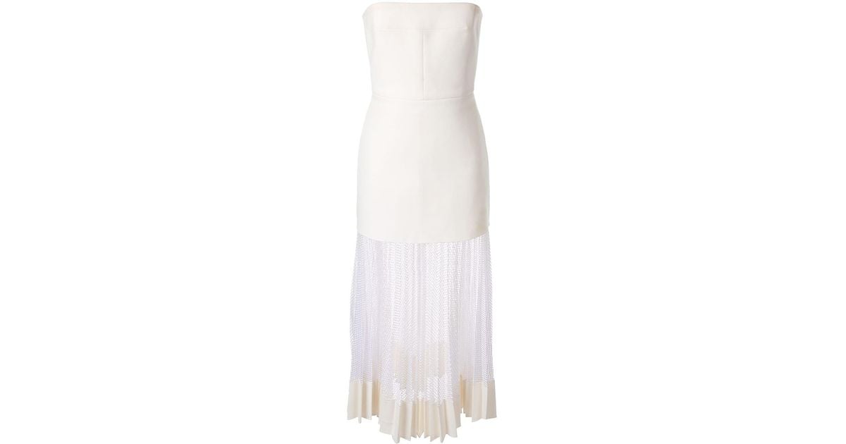 dion lee pink net pleat dress