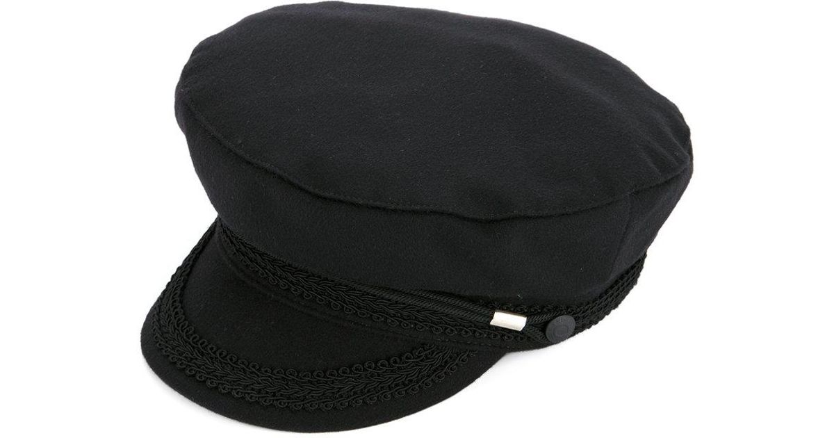 black paperboy hat