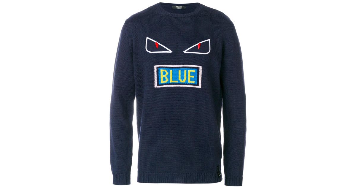 fendi blue sweater
