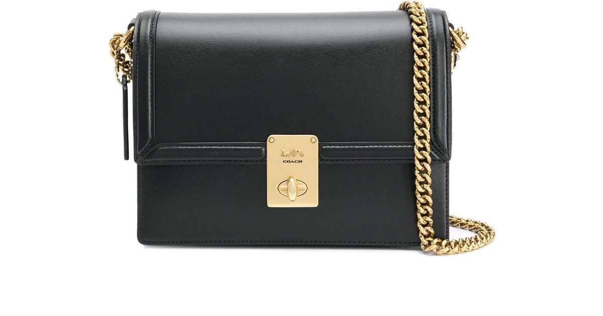 COACH Hutton Shoulder Bag in Black | Lyst