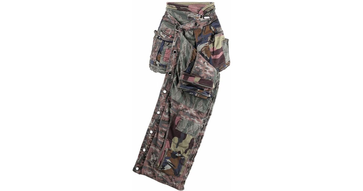 Camouflage patchwork skirt hotsell