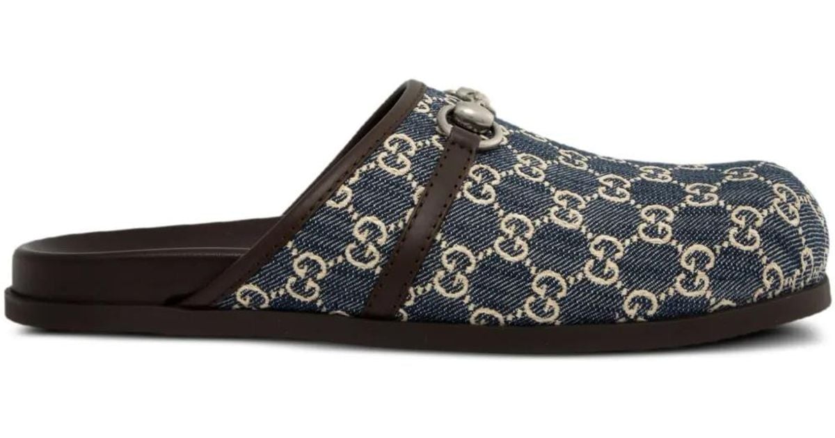 Gucci Rhein Slippers in Blue for Men Lyst UK