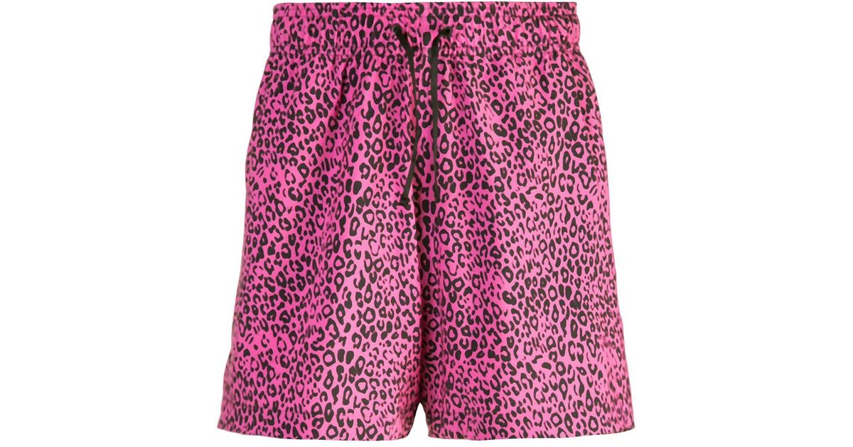 pink leopard print shorts
