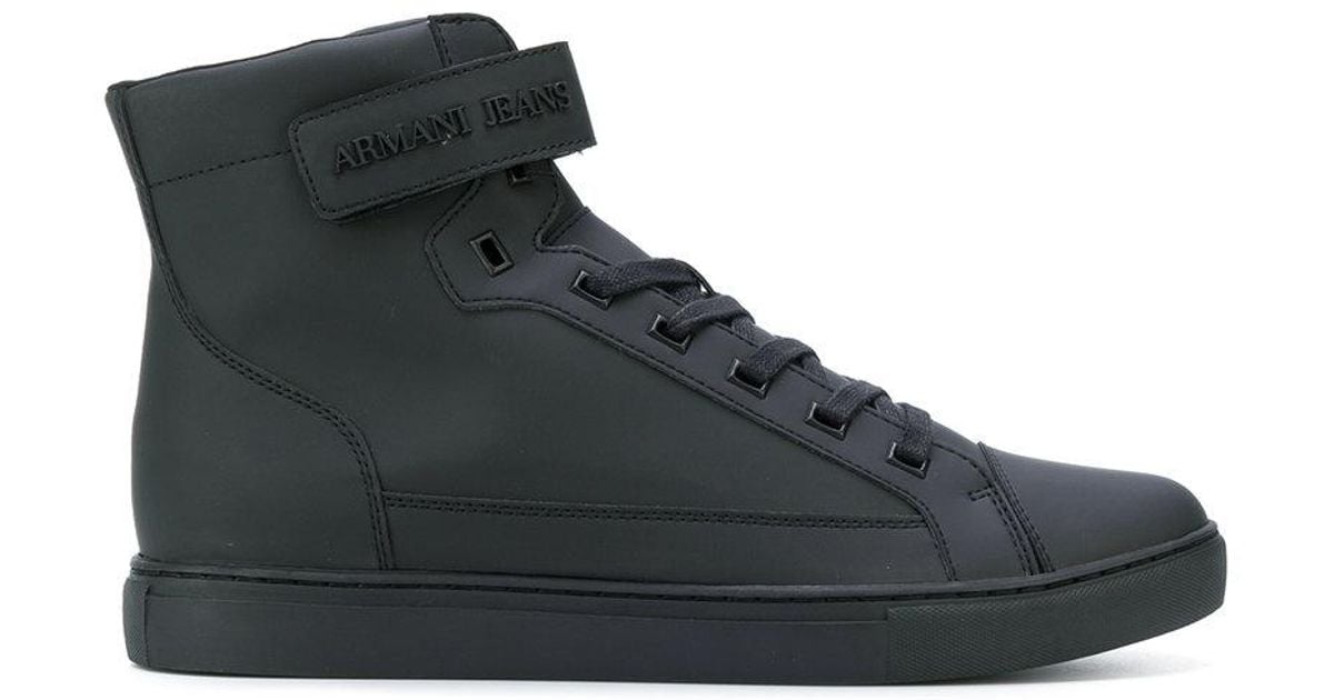 armani jeans high top trainers