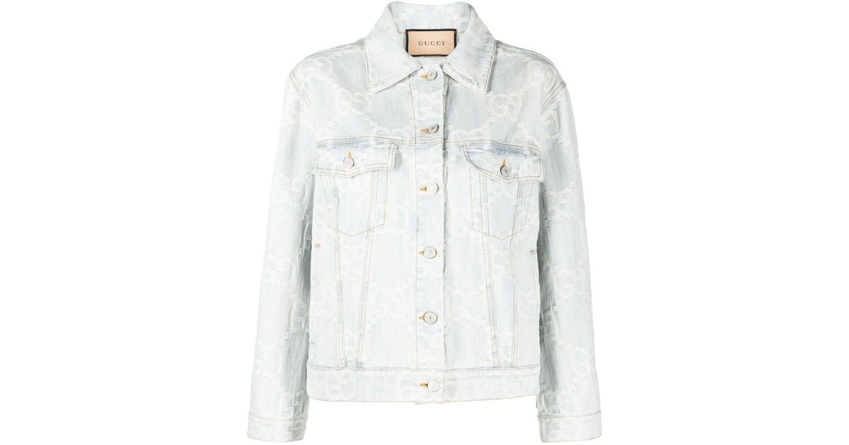 Gucci white denim best sale jacket