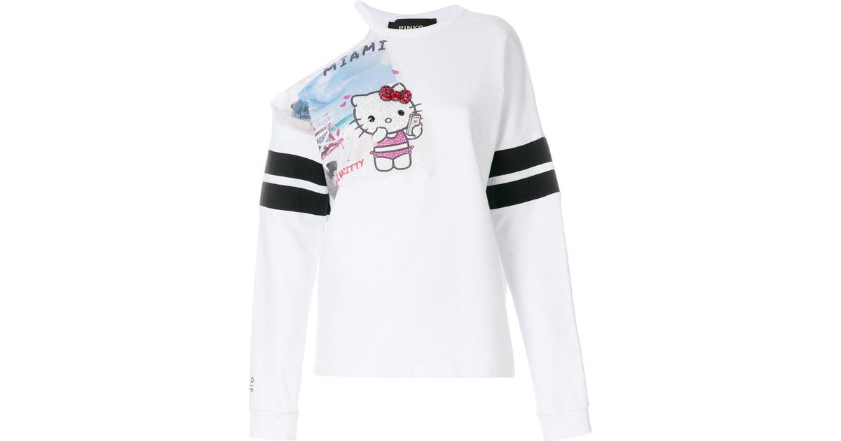Pinko Cotton Hello Kitty Sweatshirt in White | Lyst