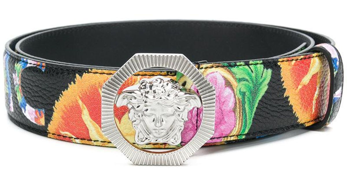 versace floral belt