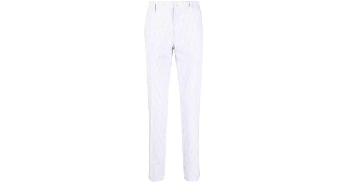J.Lindeberg Synthetic Active Argyle Golf Pants in White for Men Lyst UK