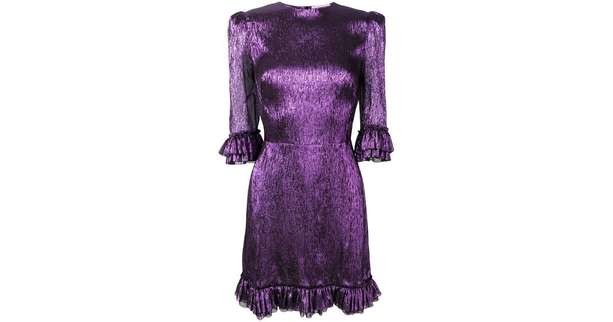 The Vampire's Wife Festival Metallic Mini Dress in Purple | Lyst UK