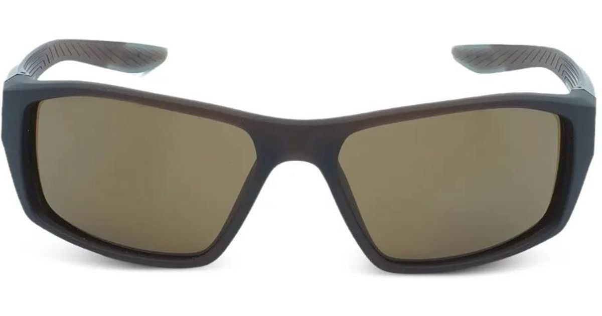 Nike Brazen Shadow Rectangle-Frame Sunglasses in Gray | Lyst