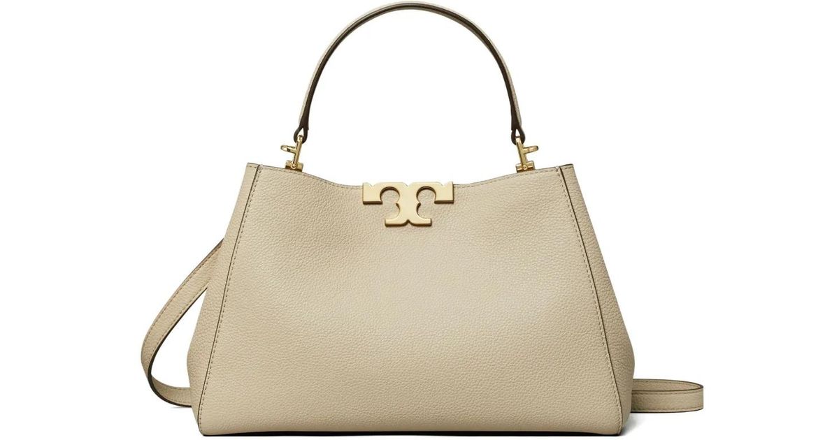 Tory Burch Double-T Logo Satchel in Metallic | Lyst UK